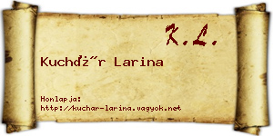 Kuchár Larina névjegykártya
